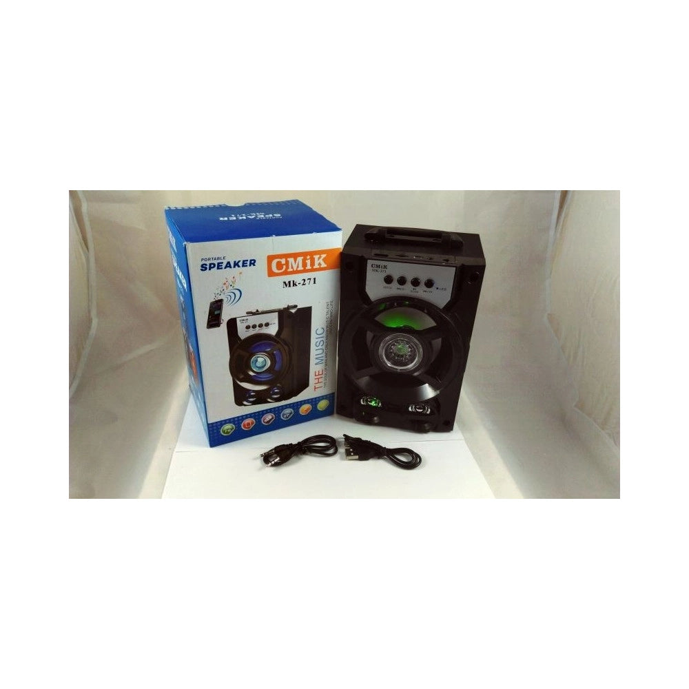 Trade Shop - Speaker Cassa Multimediale Portatile Radio Fm Bluetooth Sd Usb Mp3 Mk-271 -
