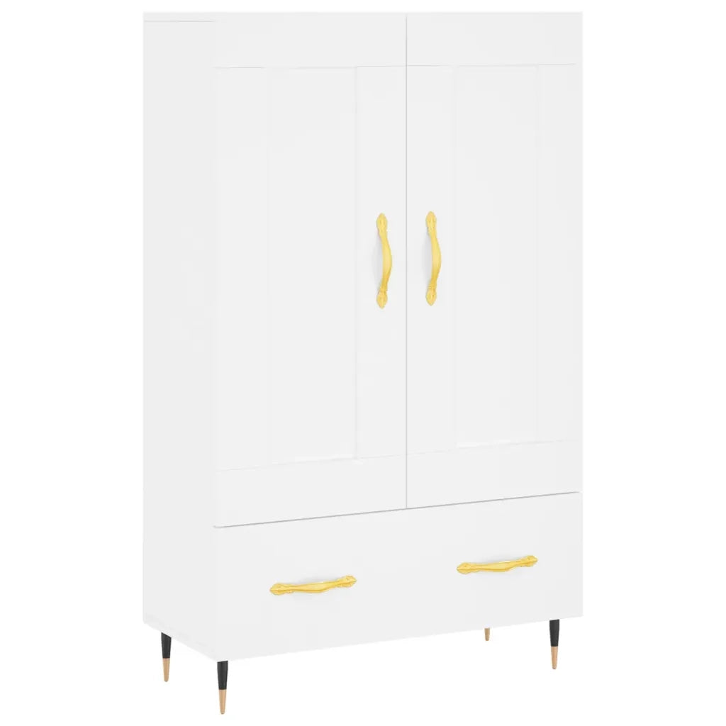 Credenza-Buffet-Armadio da cucina Bianca 69,5x31x115 cm in Legno Multistrato 746382