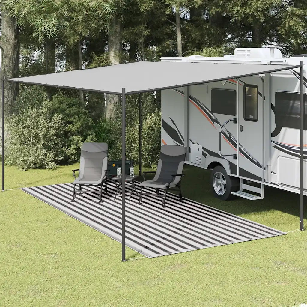 vidaXL Tappeto da Tenda 250x600 cm Antracite e Bianco