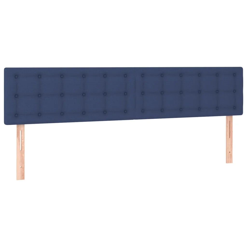 Testiera | Testata Blu 200x5x78/88 cm in Tessuto