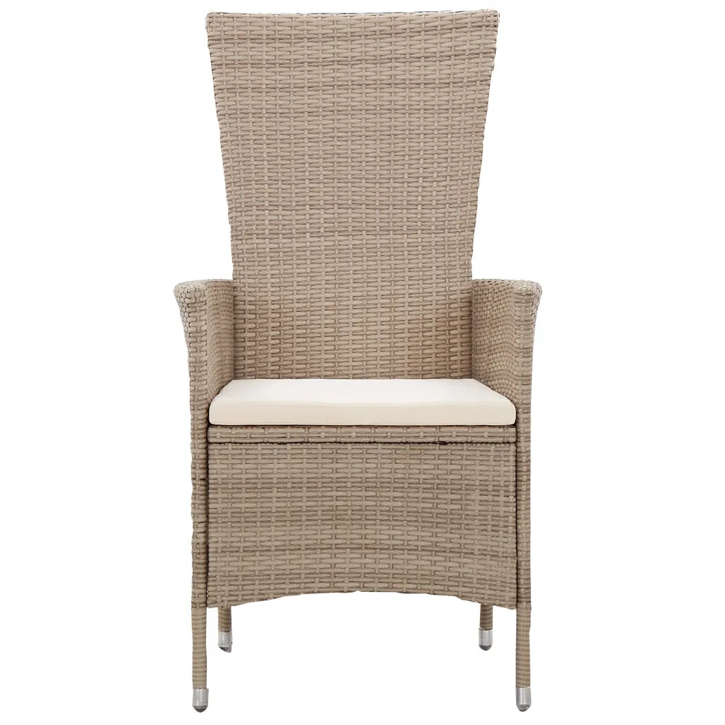 Set da Pranzo da Giardino 5 pz con Cuscini Beige 3099457