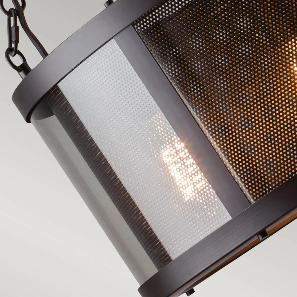 Lampada a sospensione Feiss Bluffton bronzo 3xE27 Ø50,8cm