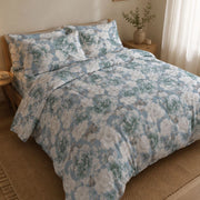 Rovanone, set Completo Letto Matrimoniale in Cotone, blu