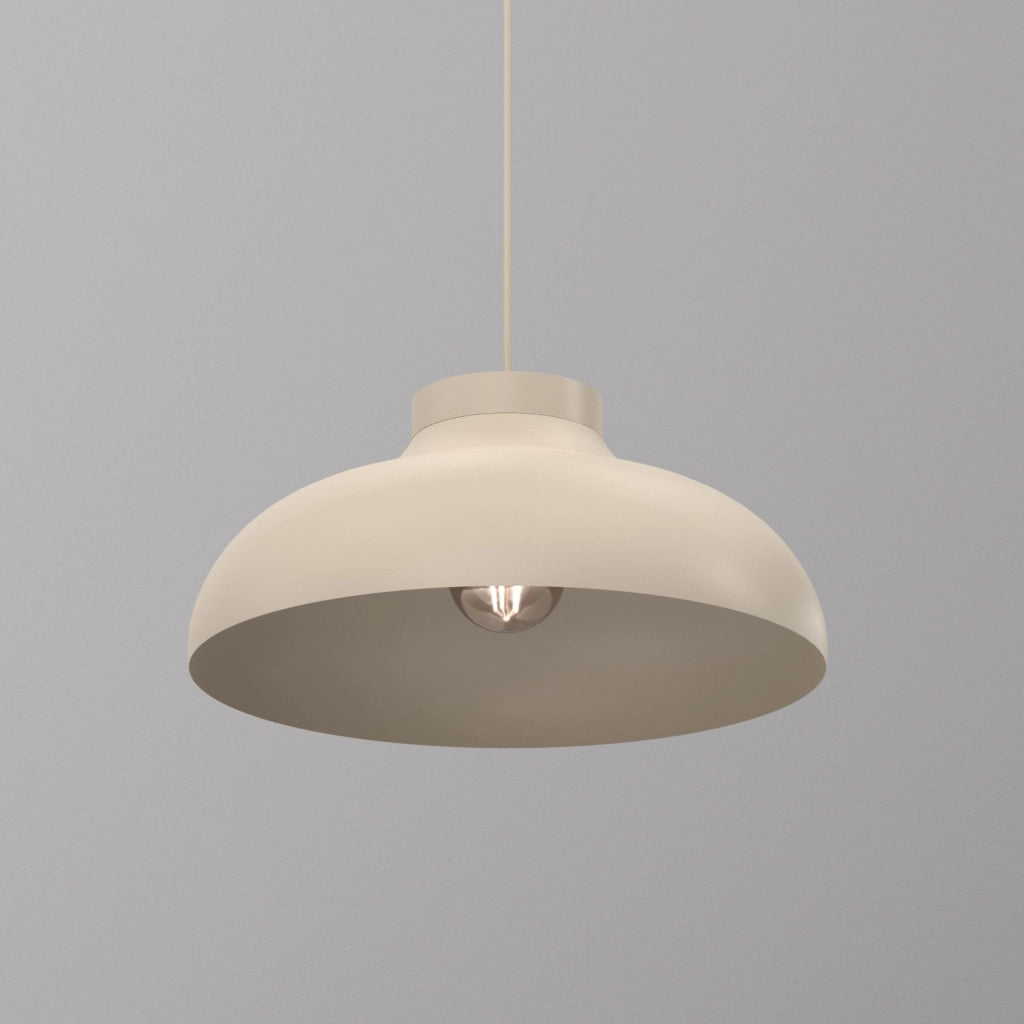 Lampada a sospensione Basca beige metallo 1xE27 Luminex