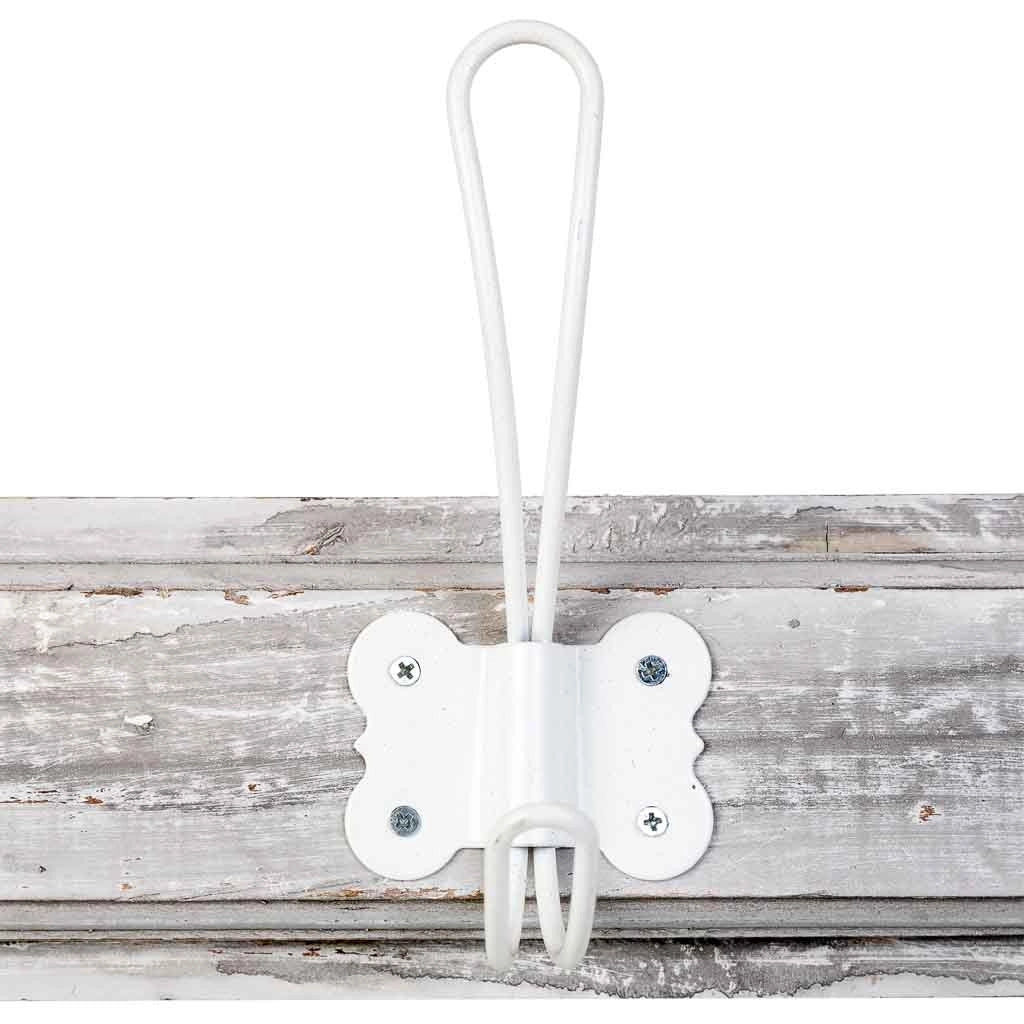 Appendiabiti da parete in legno con 4 ganci 49x2,3x8,2h cm