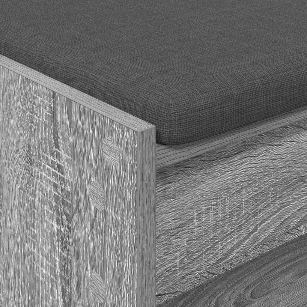 Panca per ingresso con cuscino-Sgabello-Panca da Corridoio Grigio Sonoma 103 x 38 x 45 cm