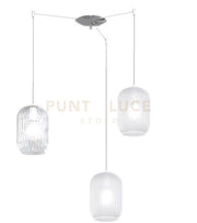 SOSPENSIONE CROMO 3 LUCI SPOSTABILE VETRI TR + 2X BF 1181CR-S3 S-BT