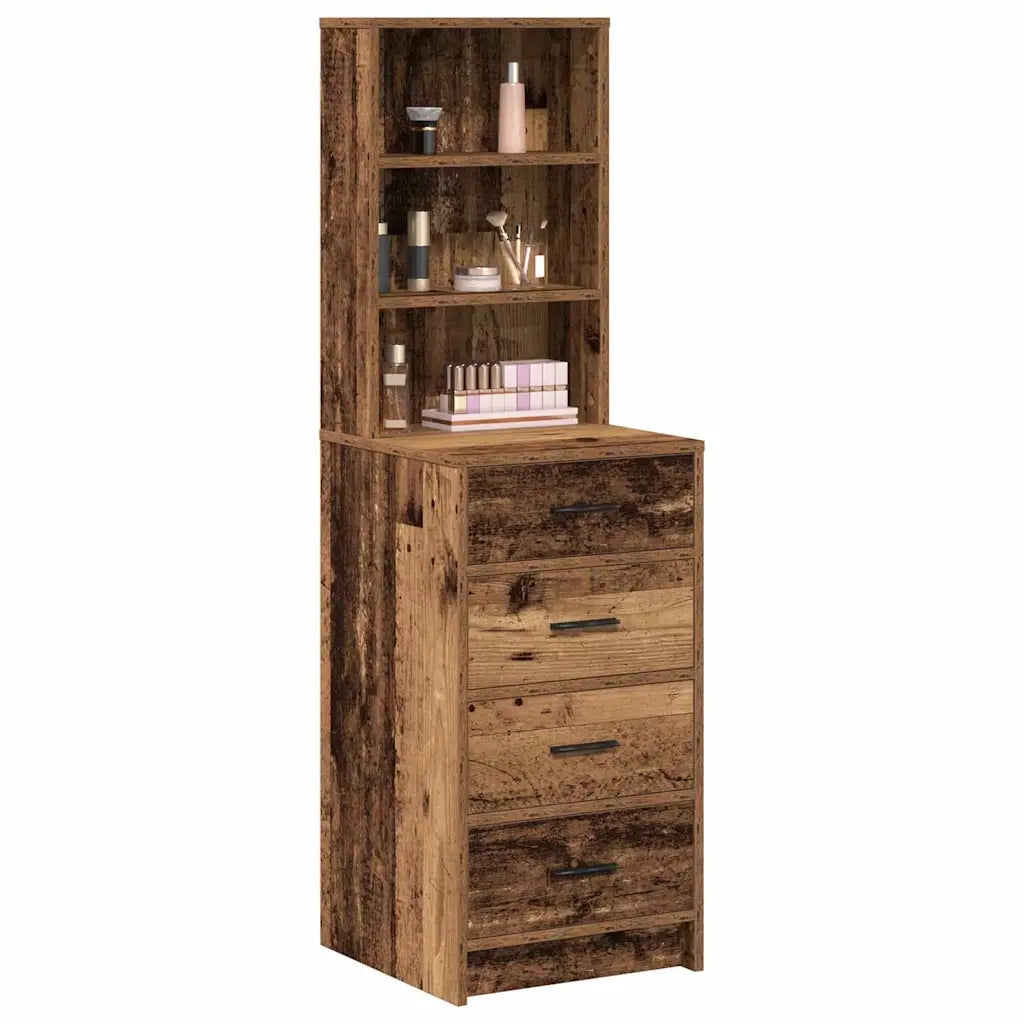 Credenza | Madia | Buffet da pranzo | Armadio da pranzo Legno vecchio 40 x 41 x 135 cm Legno multistrato