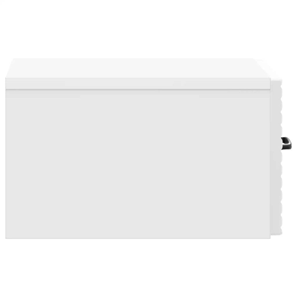 Mobiletto da notte a muro Bianco Lucido 34,5 x 33 x 20 cm 898603