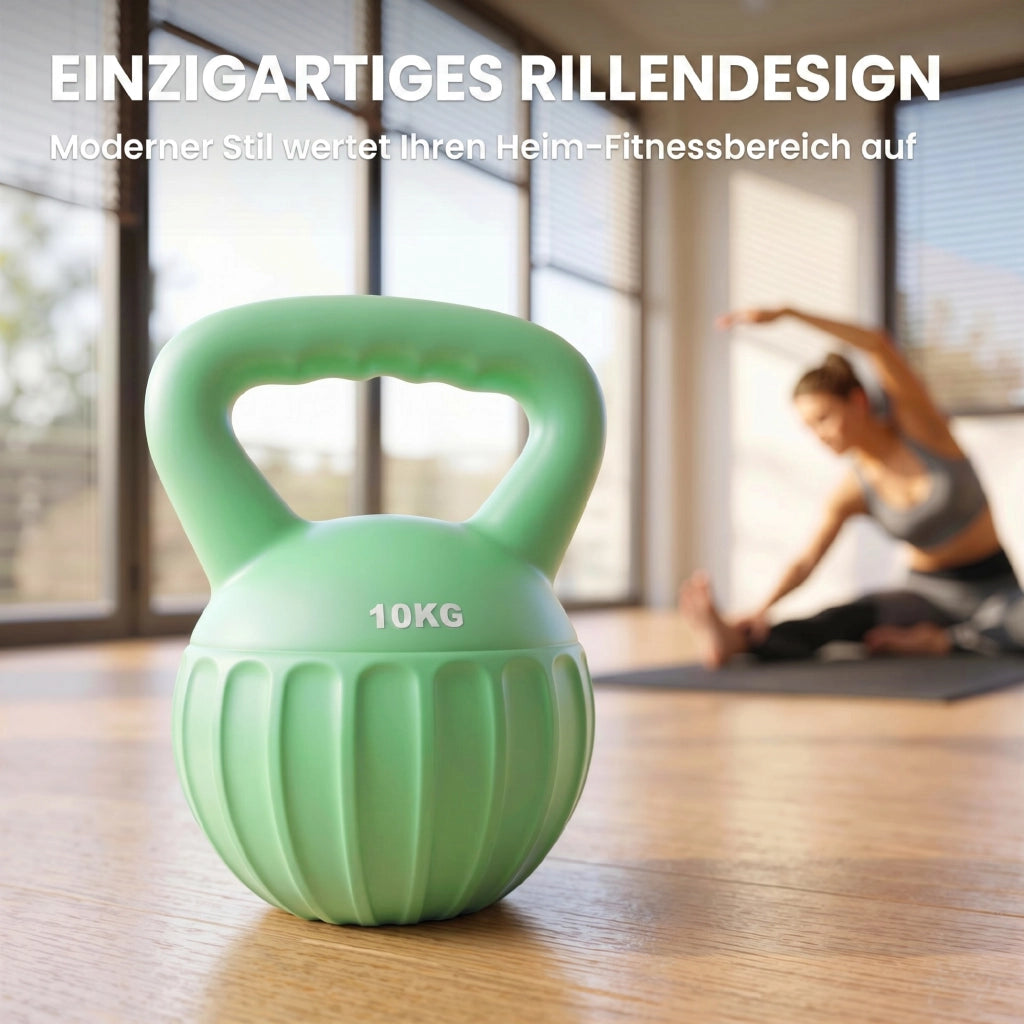 Kettlebell 6 kg ¨C Minimal ¨C Verde 21x21x27 cm