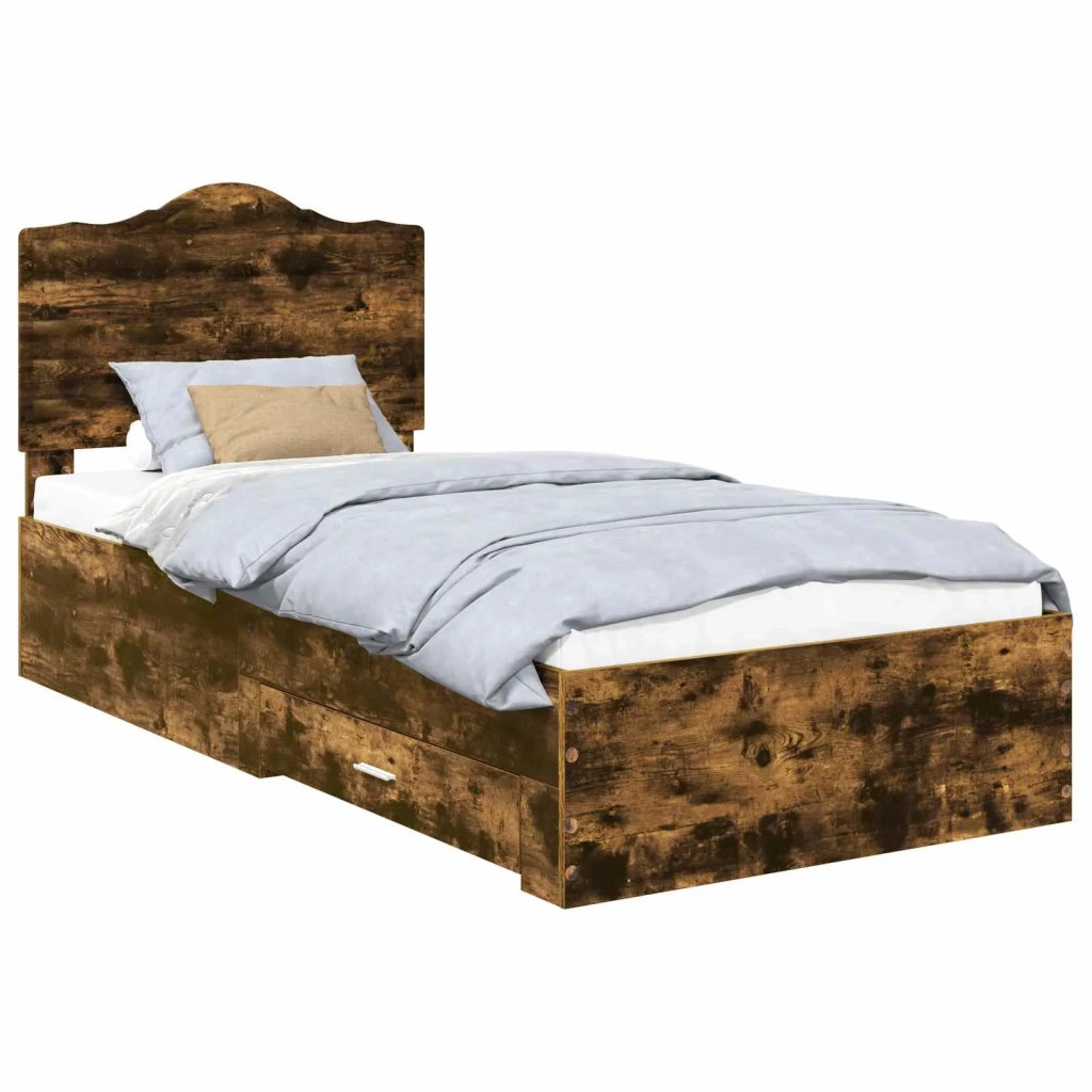 Struttura del letto Rovere fumé 90 x 190 cm Legno multistrato 3413661