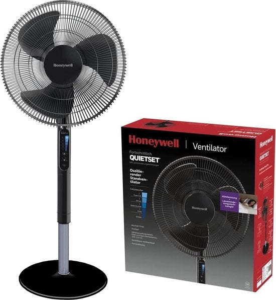 Ventilatore oscillante con tecnologia QuietSet - 5 velocità - funzione timer - oscillazione di 70° - regolazione di altezza - telecomando