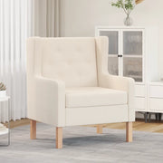 Poltrona-Poltroncina Bianco Crema in Tessuto