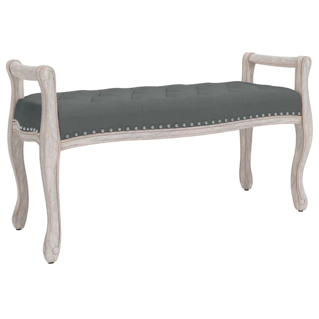 Panca 110 x 45 x 60 cm tessuto grigio scuro 02_0010658