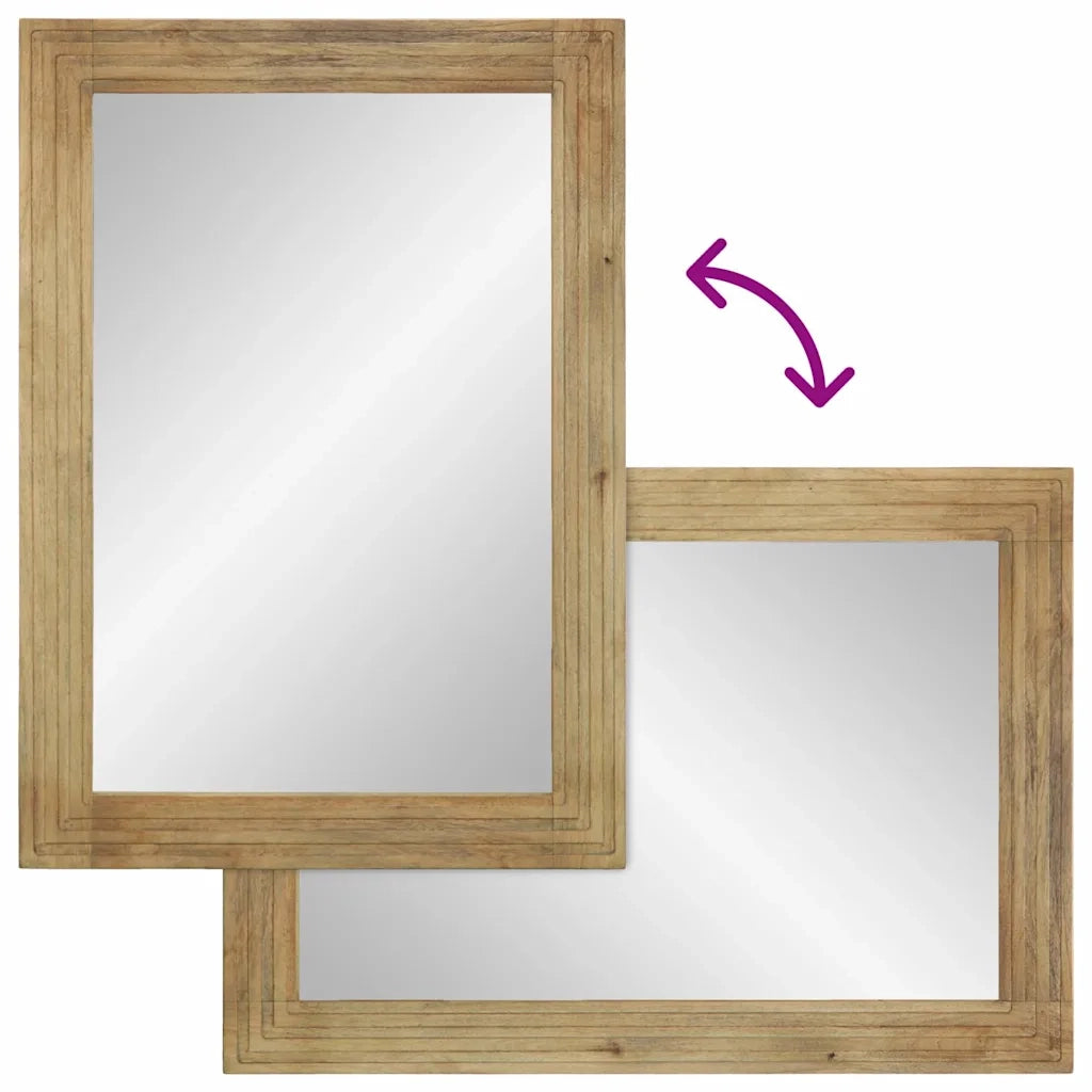 Set Mobili da Bagno 2pz Marrone in Legno Massello di Mango 3310006