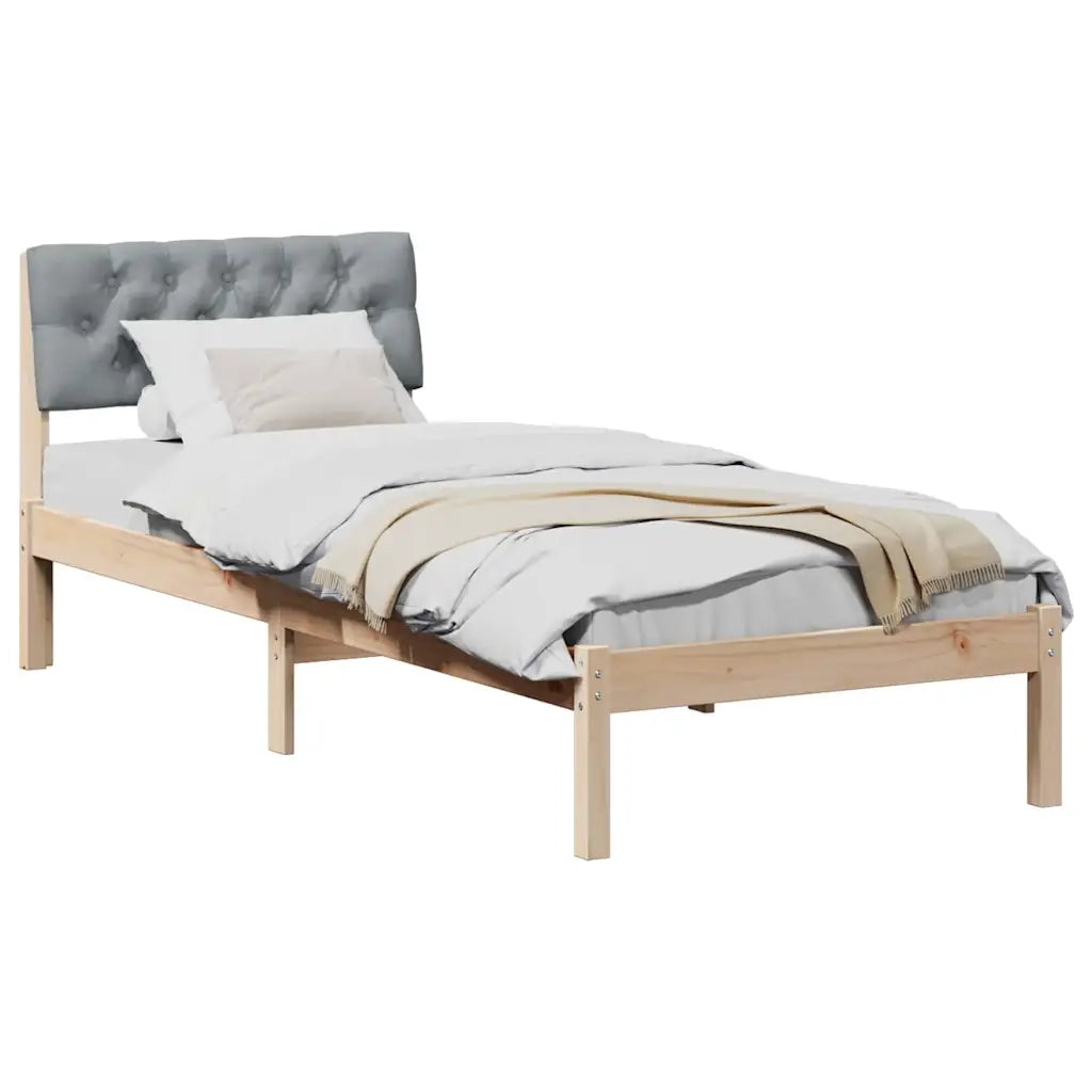Struttura del Letto Marrone e grigio chiaro 75 x 190 cm 878649