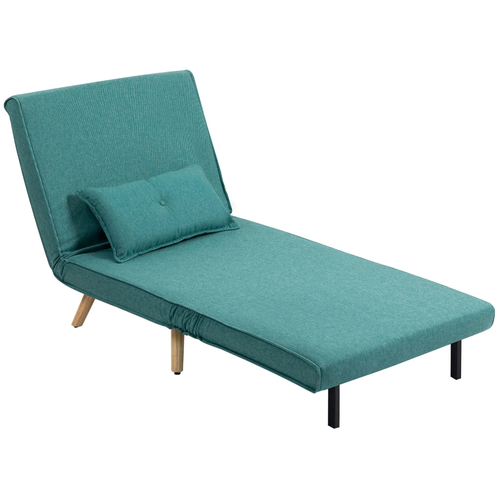 Divano letto 1 posto con schienale regolabile e cuscino ¨C Minimal ¨C verde