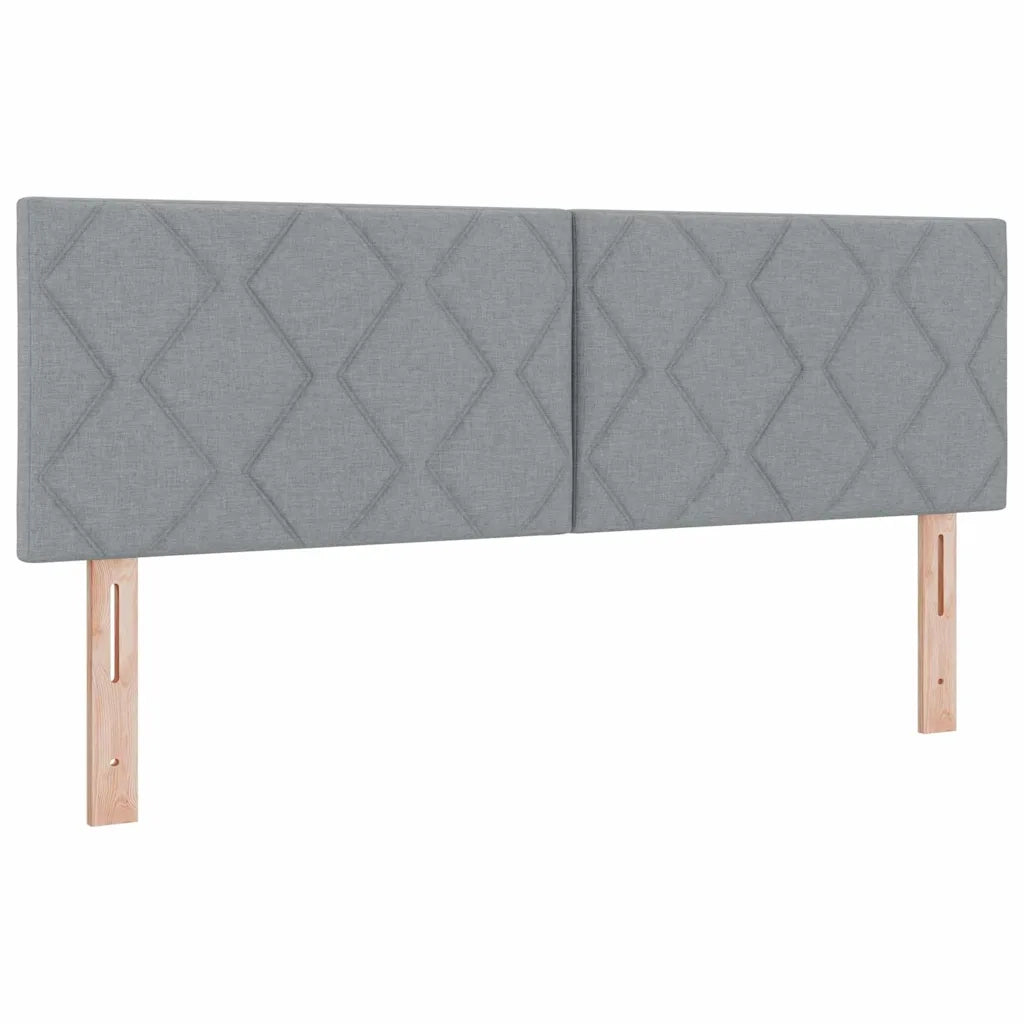 Letto a Sorgente LED Grigio chiaro 160 x 200 cm Tessuto 3342527