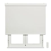VIEWTEX Tenda a rullo motorizzata con cassetto Oscurante/Termico Bianco 75 X 190cm - Made in Europe - 5 anni di garanzia