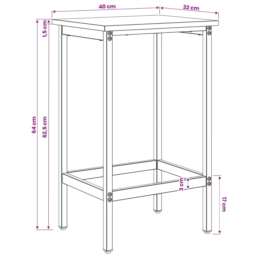 Sgabello da bar Rovere Artigianale 40 x 32 x 64 cm 8006137