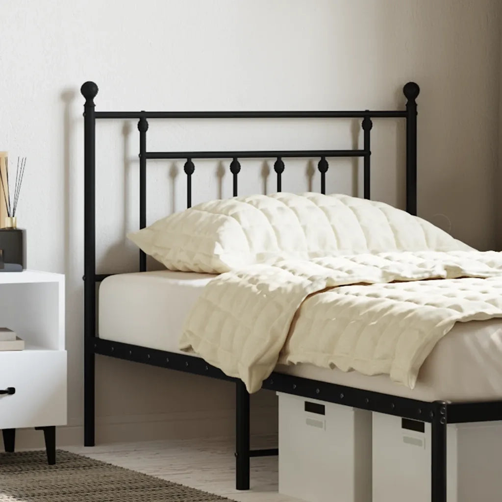 Testiera di Ricambio in Metallo Nero 90 cm 353565