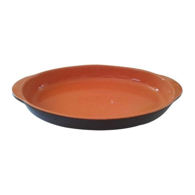 COLI PR17BR-44 Teglia Ovale in Terracotta con Rivestimento Ceramico colore Marrone