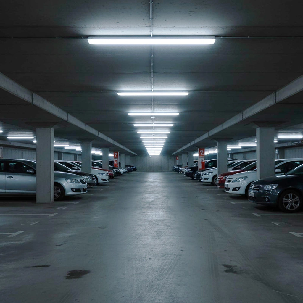 Plafoniera lineare slim moderna LED 54W 120cm lampada CCT 5400lm soffitto parete luce garage officina ufficio