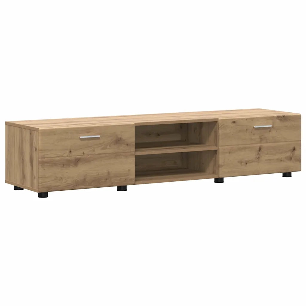Set mobile TV FLORIN 3 pz-Credenza per TV Rovere artigianale Legno multistrato 386024