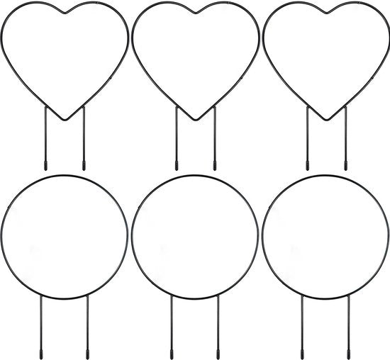 Sostegno per piante da parete 6 pezzi - Sostegno per piante a forma semicircolare - Sostegno per piante in metallo - Trellis per piante da interni - Robusto e duraturo