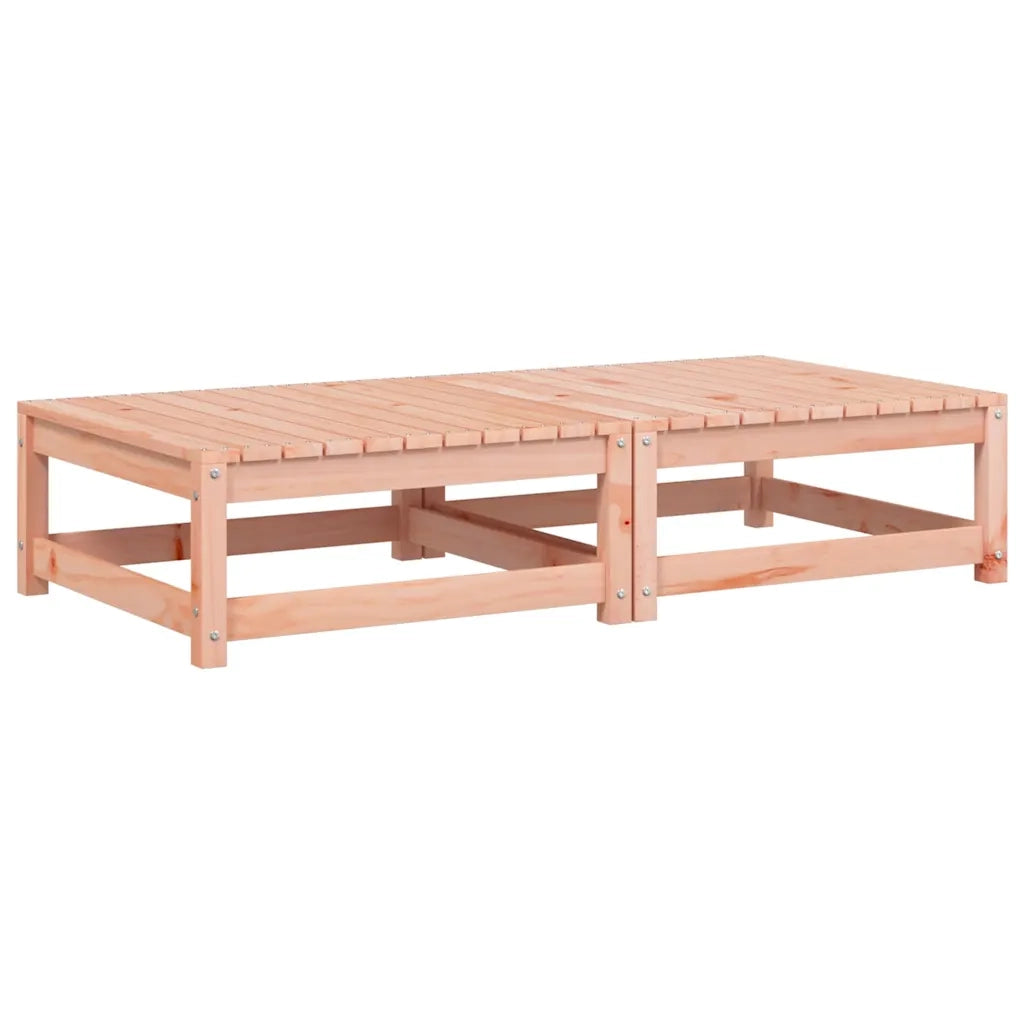 Poggiapiedi Giardino con Cuscini 2 pz Legno Massello di Douglas 838107