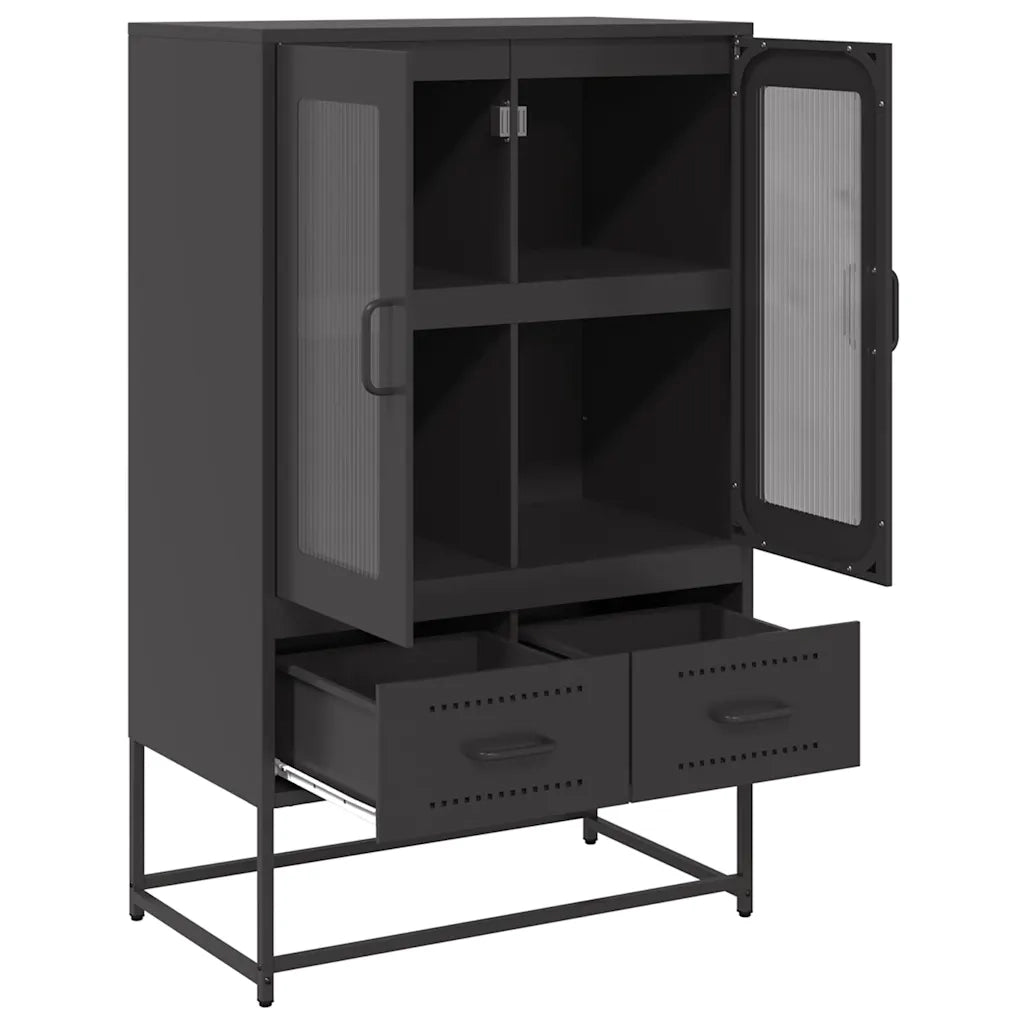 Credenza Nera 68x39x111,5 cm Acciaio 853362