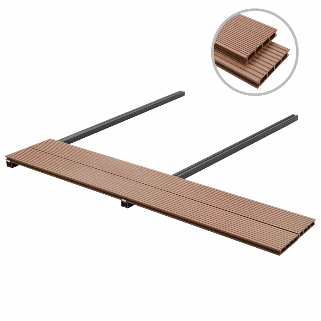 Pavimento da Deck 56 pcs Marrone WPC 3444724