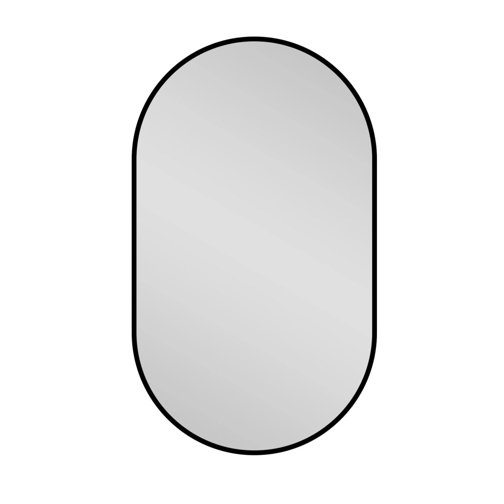 Specchio da bagno 50 × 80 cm in vetro e metallo argento, installazione orizzontale o verticale con pellicola posteriore