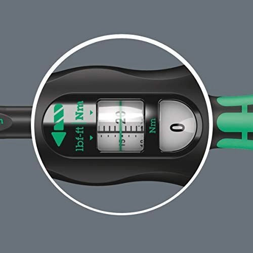Wera 05130110001 Chiave Dinamometrica Meccanica 1-4'' 2,5 - 25 Nm Acciaio con Custodia Inclusa colore Nero Verde