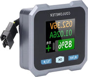 Monitor di Batteria 10-100V 0-100A - Percentuale di Capacità Tempo Potenza - Voltmetro Amperometro Shunt 18 Pollici - Schermo a Colori Bluetooth - Coulometro di Batteria - RV.