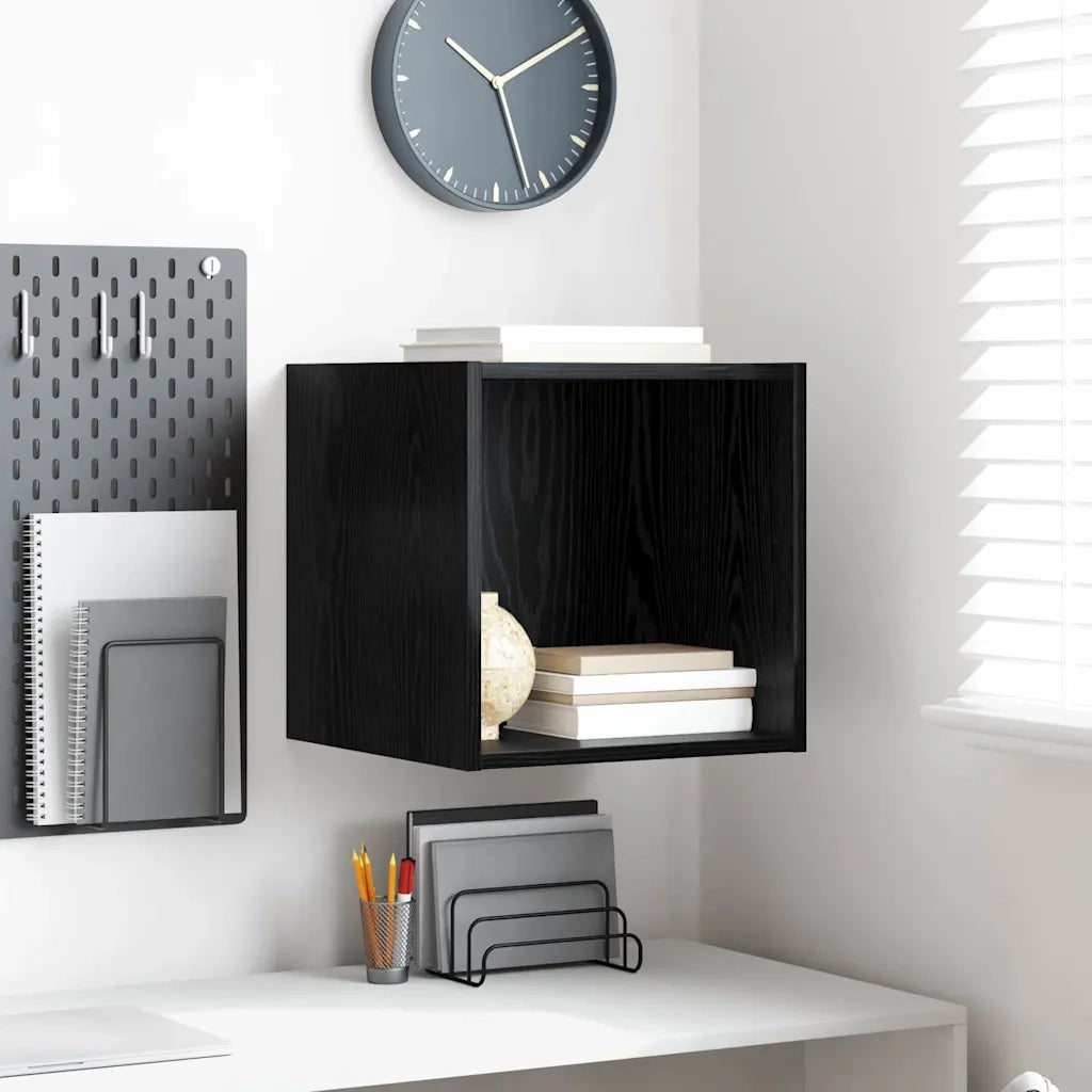 Armadietto a muro Rovere Nero 37 x 37 x 37 cm Legno multistrato 875076