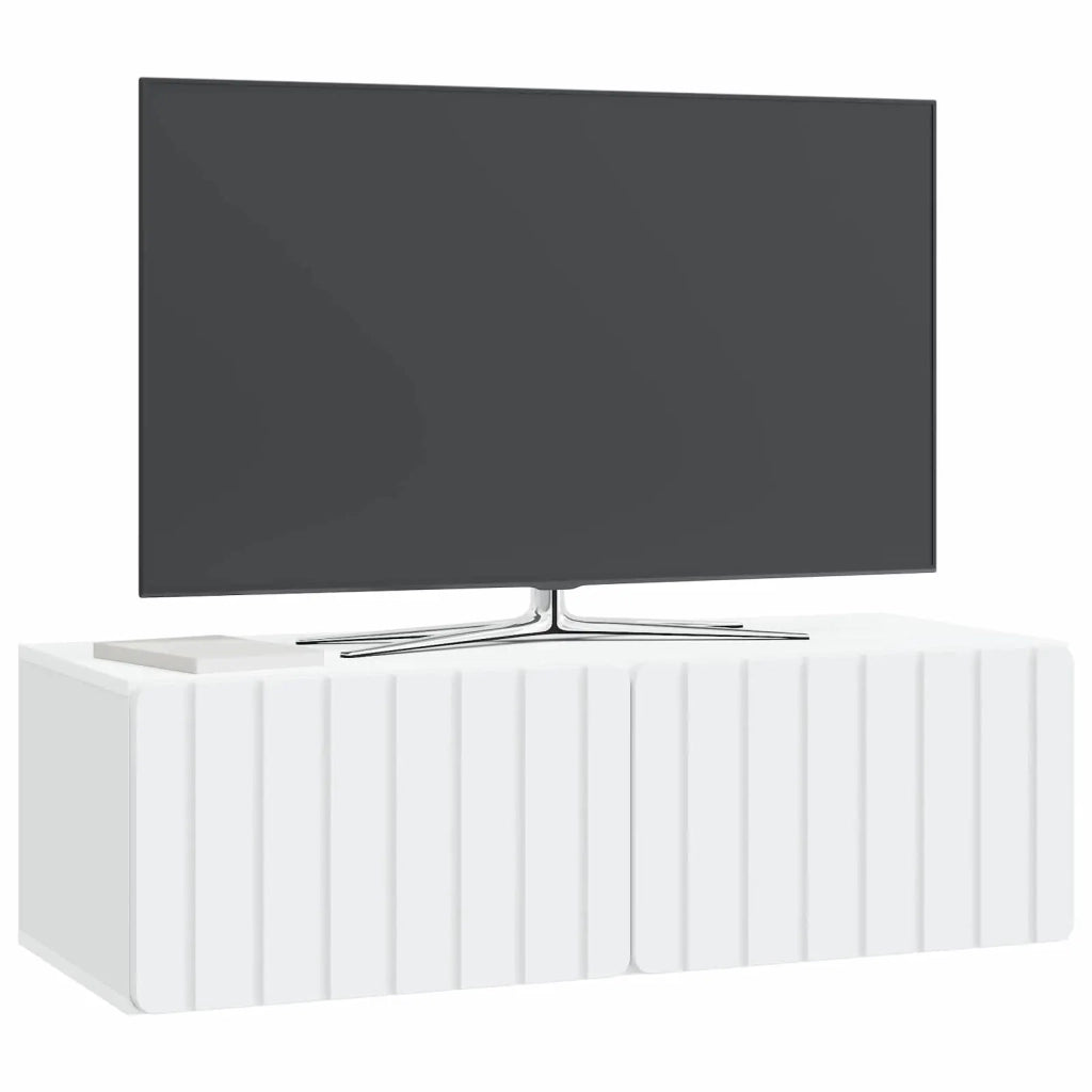 Mobile Porta TV da Muro-Credenza per TV sospesa Bianco 98 x 41 x 30 cm 827715