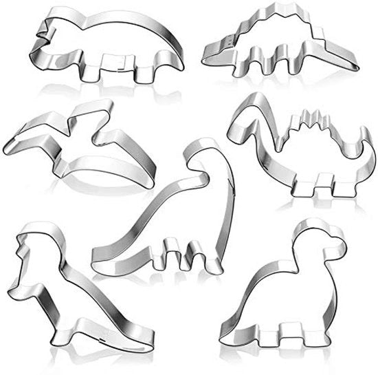 Set di stampi per biscotti dinosauri 7 pezzi
