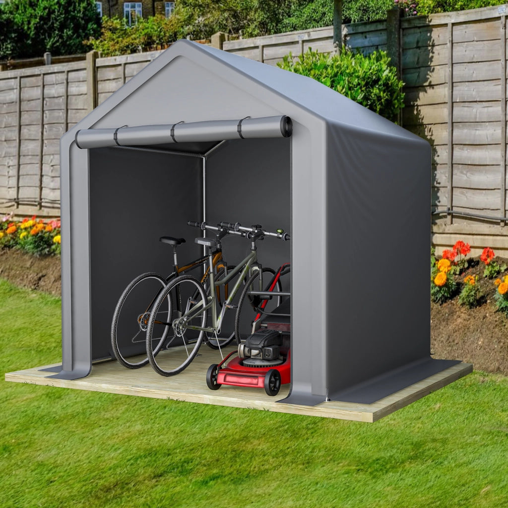 Casetta da giardino 190x170x200cm, garage per biciclette, capanno per attrezzi, tenda da garage, casetta da giardino, tenda deposito, capanno per bici