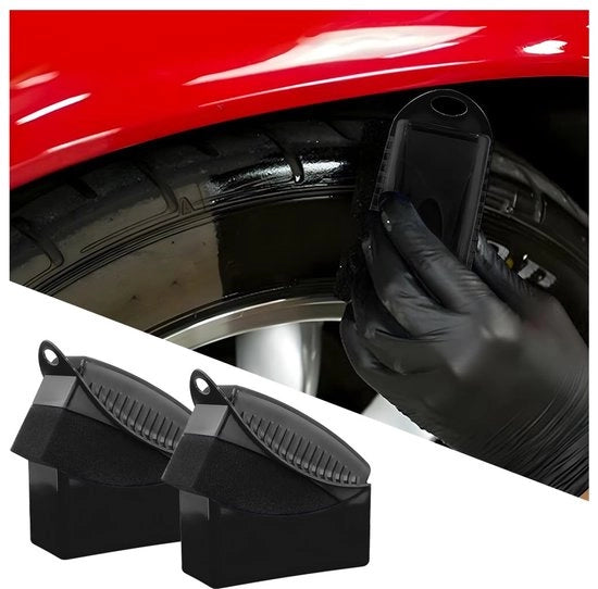Kit di pulizia auto 2 pezzi - Panno applicatore cera - Kit lucidatura - Spazzola di pulizia - Progettazione antiscivolo - Materiale duraturo - Kit di pulizia auto