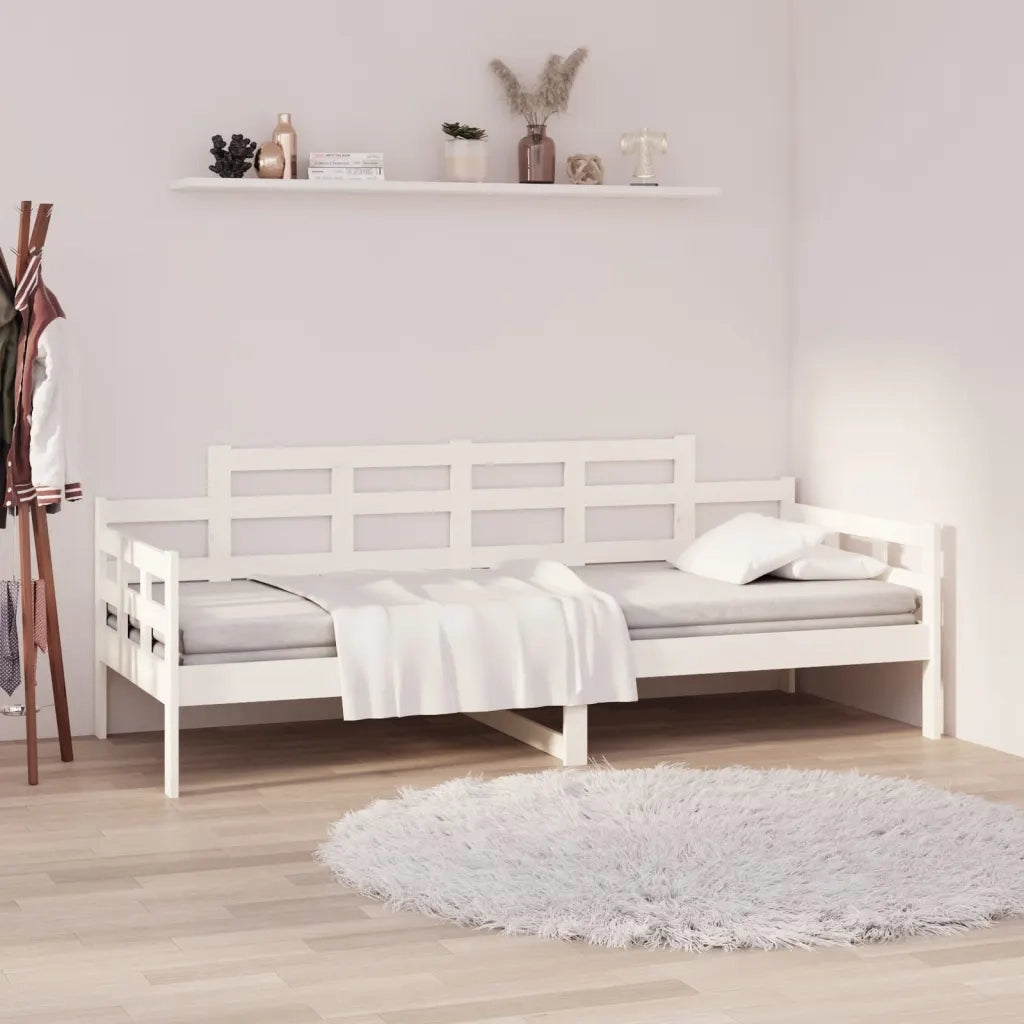 Dormeuse Bianca in Legno Massello di Pino 90x190 cm 820338
