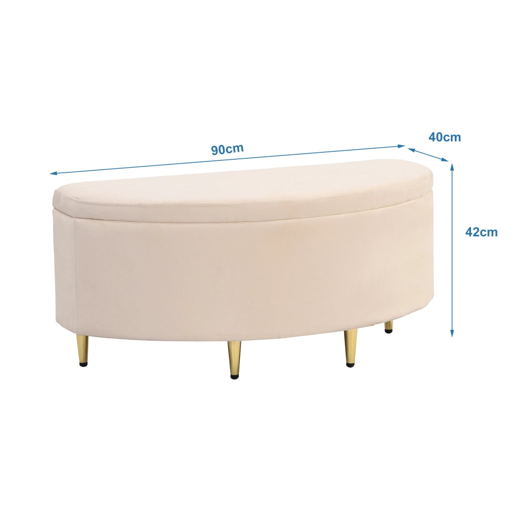 letto imbottito velluto beige 90 x 200 cm