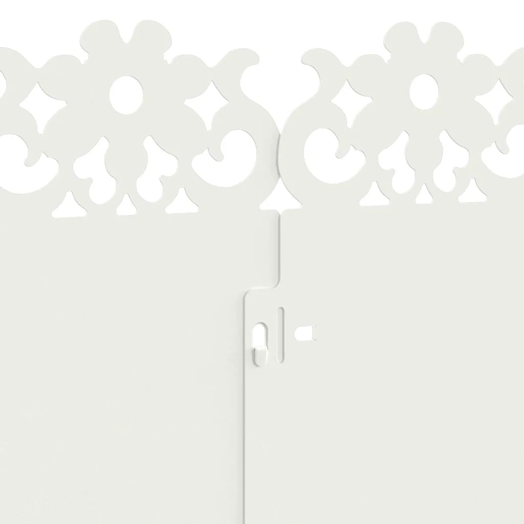 Bordure per prato 10 pcs Bianco 103 x 0,05 x 22 cm Acciaio 874768