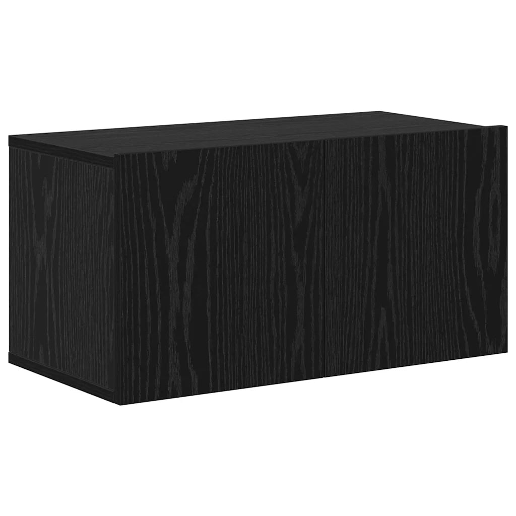 Set mobile TV con cassetto 4 pcs Rovere Nero Legno multistrato 3393262