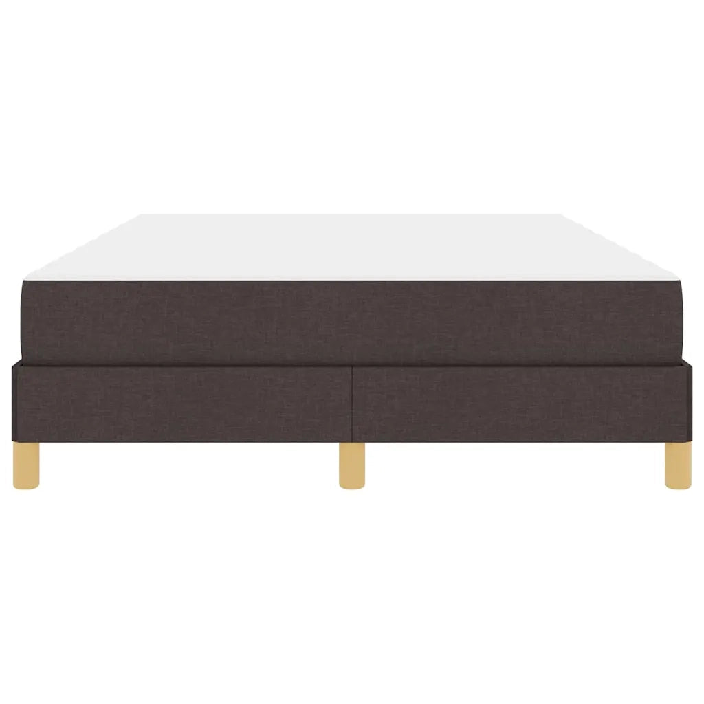 Letto a molle con materasso Marrone Scuro 140 x 190 cm Tessuto