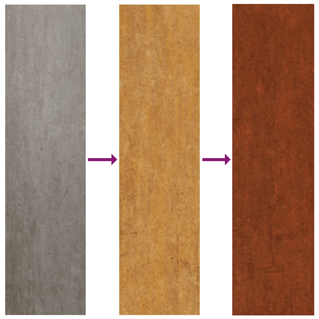 Decorazioni Muro Giardino 2 pz 55x55 cm Rosa in Acciaio Corten CFW4215038