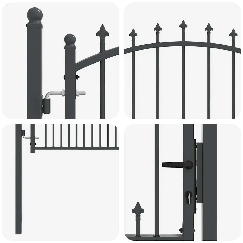 Cancello della recinzione con punte EMMEN 150 x 100 cm 42009019