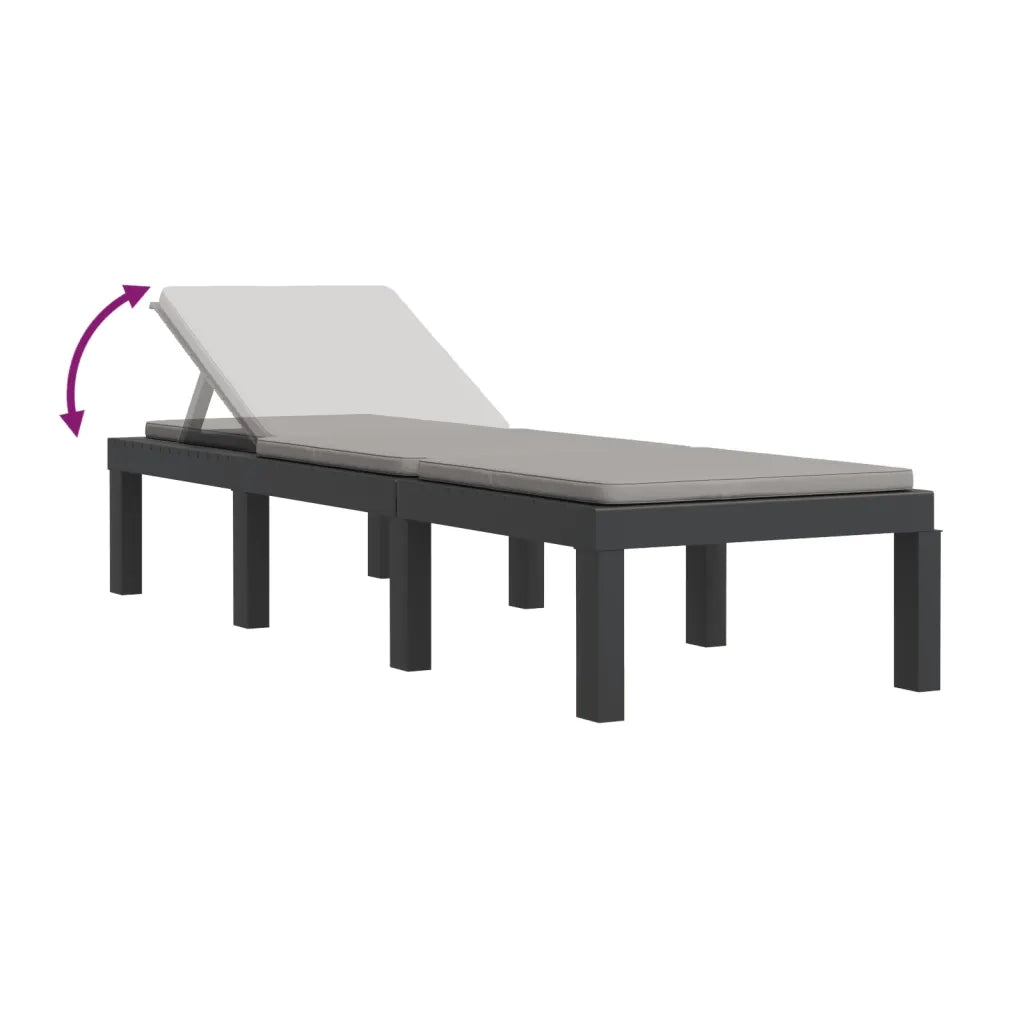 Set Salotto da Giardino 3 pz con Cuscini Antracite in PP 3203731