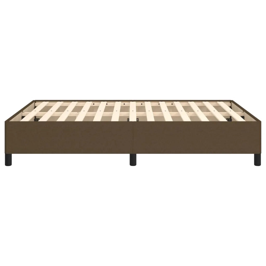 Giroletto senza Materasso Marrone Scuro 140x200 cm Tessuto 347069