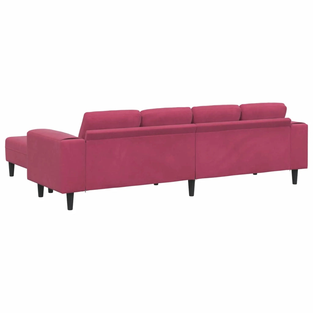 Divano per Soggiorno 3 pcs Rosso Vino 250 x 188 x 76 cm 3335126